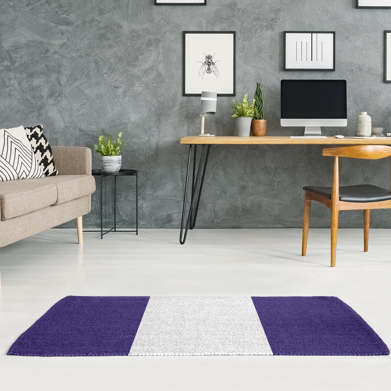 Tapis de zone en poly-rayures baltimore retour foote, Rectangle 5 pi x 7 pi
