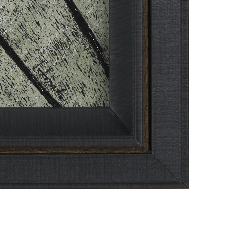 Reproduction d'art texturé encadré gravé à la main Silouette I a, Etched Silouette VI