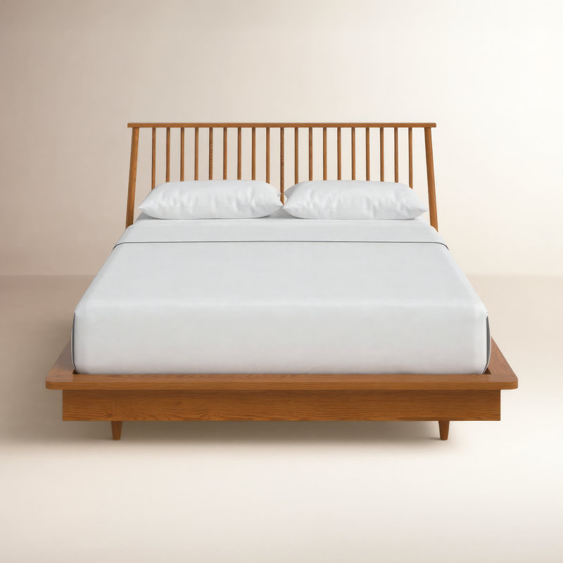 Thalia Solid Wood Slat Bed, Queen