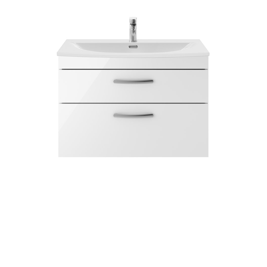 Athena 810mm Single Bathroom Vanity with Integrated Vitreous China Basin