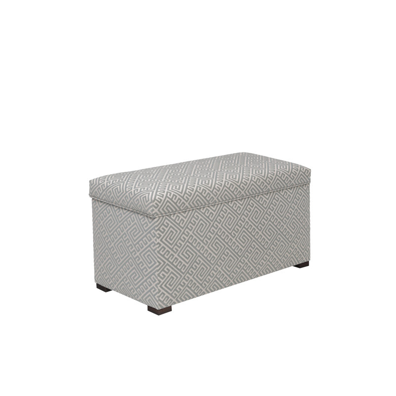 Bagnall Polyester Upholstered Storage Bench, Cream/Lichen