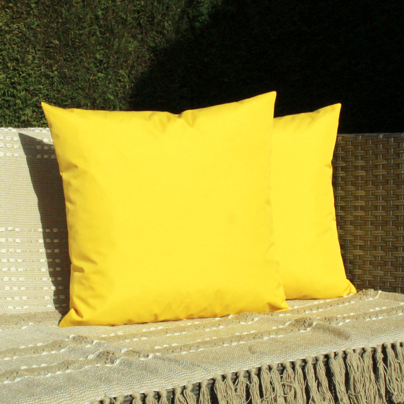 Indoor / Outdoor Square Cushion, Yellow