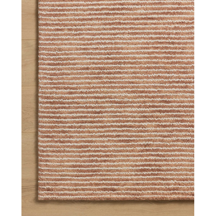 Ebern Designs Malpass Terracotta / Ivory Area Rug