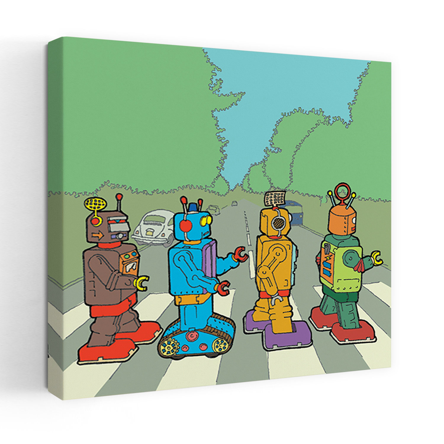 Latitude Run® Abbey Road Bots Abstract Contemporary Urban Art - Wayfair ...