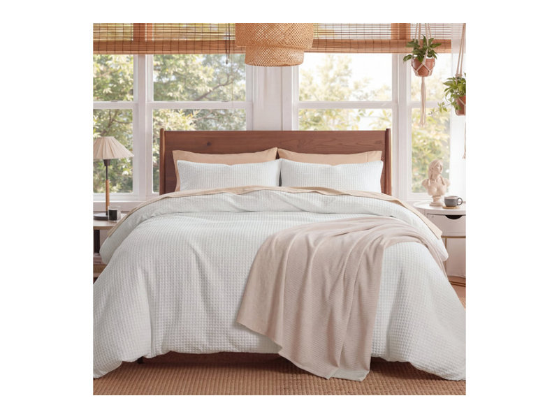 Ensemble de housse de couette en coton 100% lin très grand pour toutes les saisons (ensemble de 3), Linen
