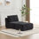 Canapé modulaire en mousse à mémoire de forme moderne, méridienne simple pour le salon, canapé modulaire Cloud pour animaux de compagnie, tissu en velours côtelé, repose-pieds mobile, aucun assemblage requis