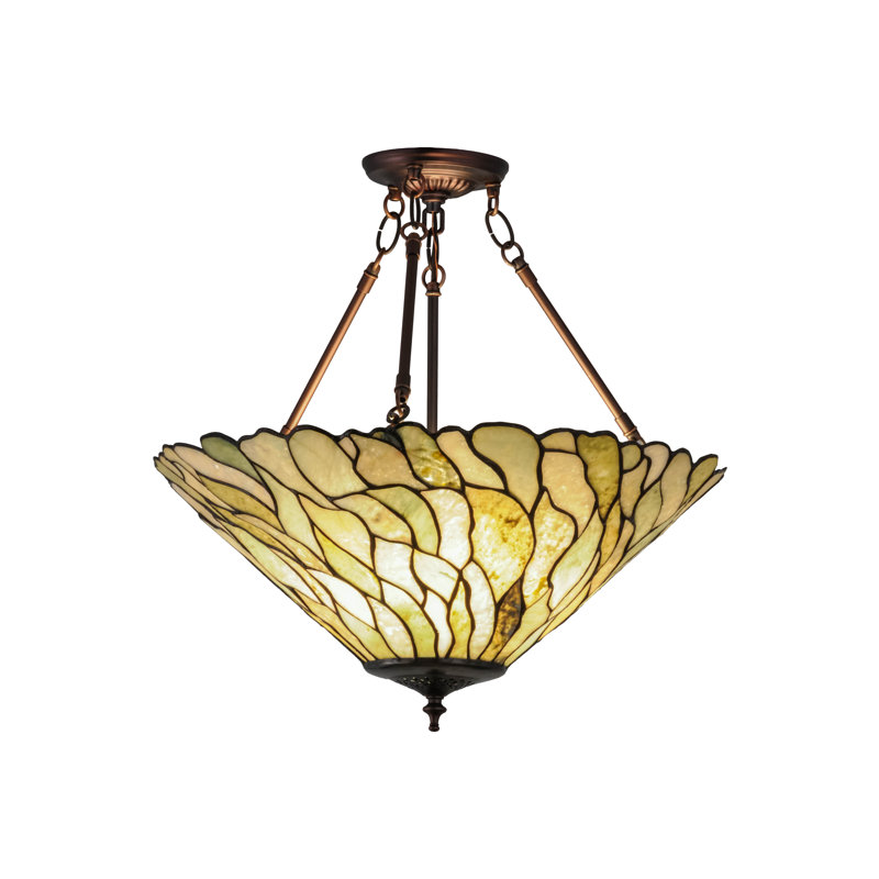 Luminaire suspendu géométrique unique à 3 lumières