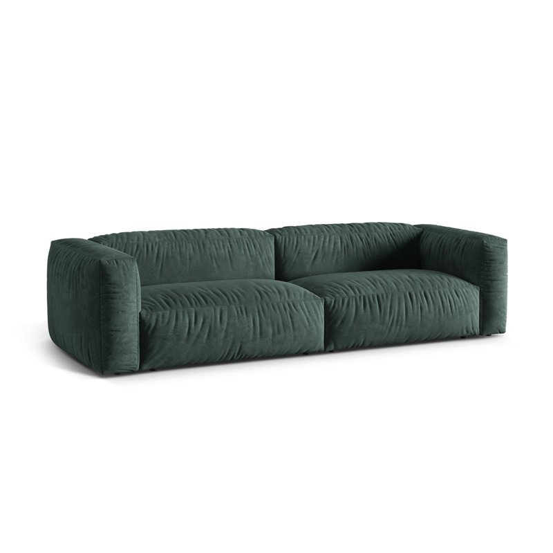 Carlens 4 Seater Sofa, Petrol, Velvet , 4