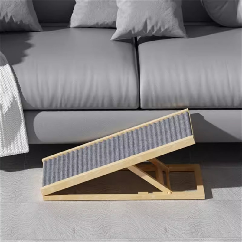 Rampe d'escalier pliable pour animaux en bois, H 15,74 po x l 15,74 po x P 39,37 po