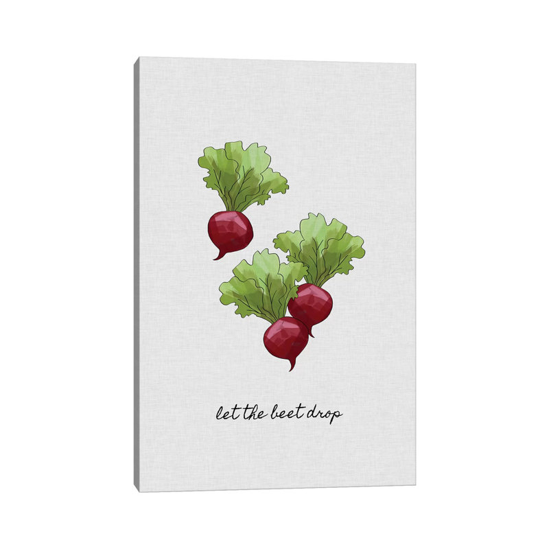 Let The Beet Drop by Orara Studio - Wrapped Canvas Print, 20.32 cm H x 30.48 cm W