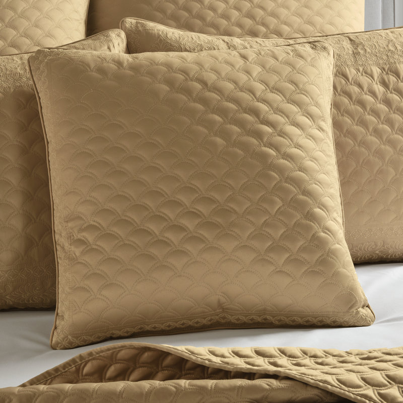 Coussin décoratif carré Lyndon, Doré