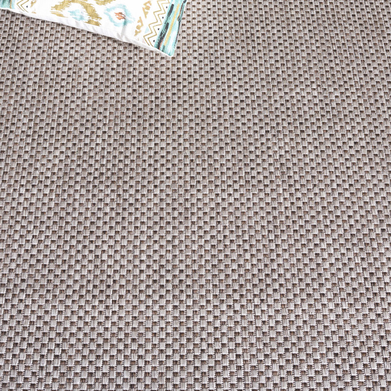 Lithonia Beige Indoor/Outdoor Area Rug, Square 7'10"