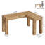 Bureau d'ordinateur en L en bois massif, table de travail à hauteur de comptoir