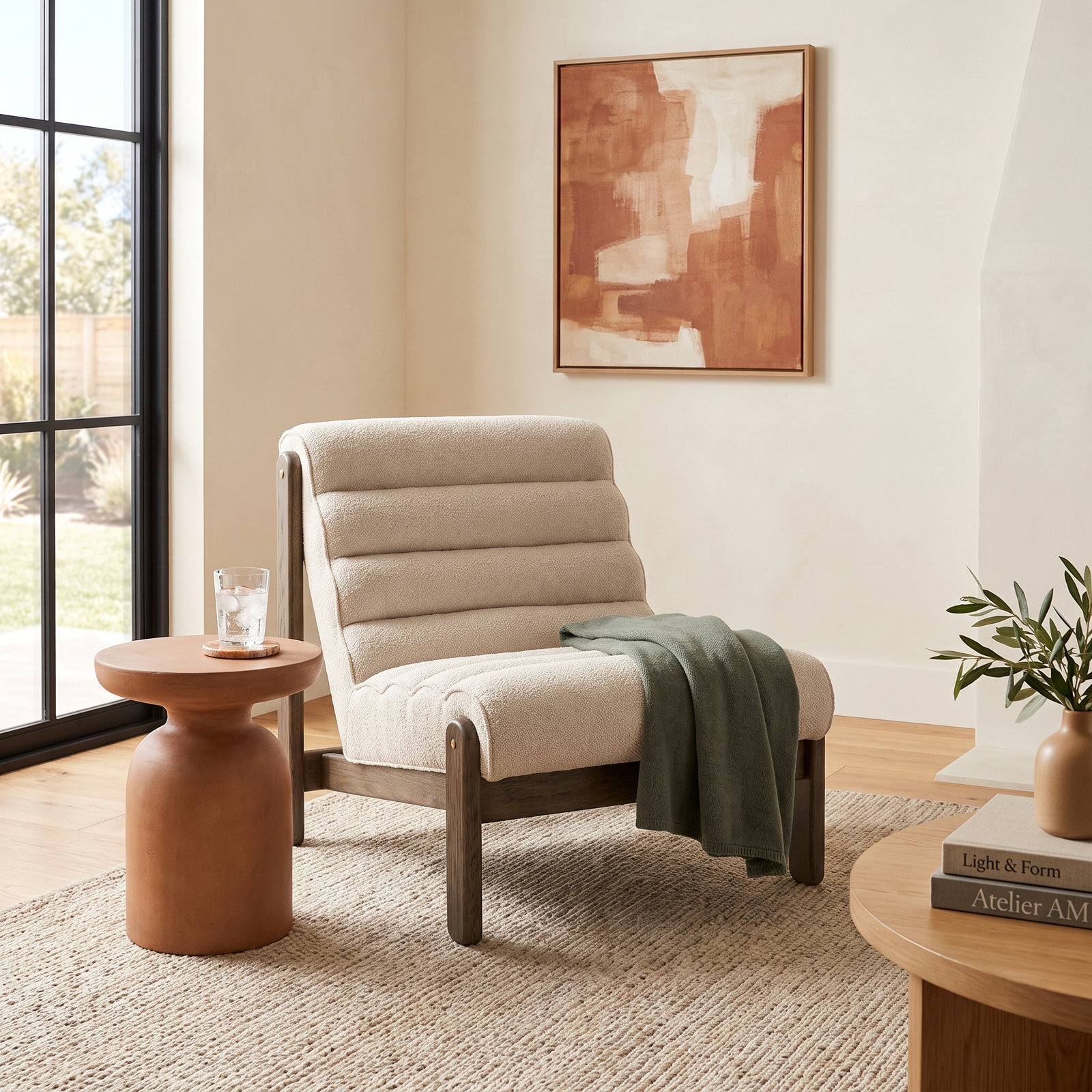 Latacia Oak Accent Chair