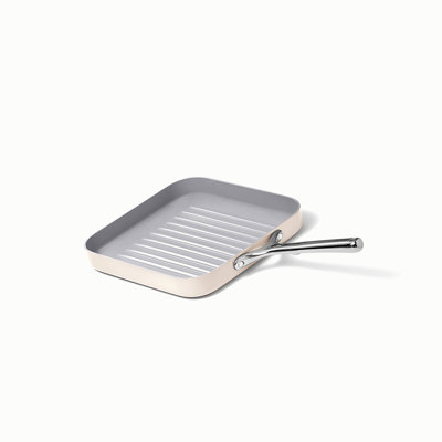 11" Square Grill Pan, Cream