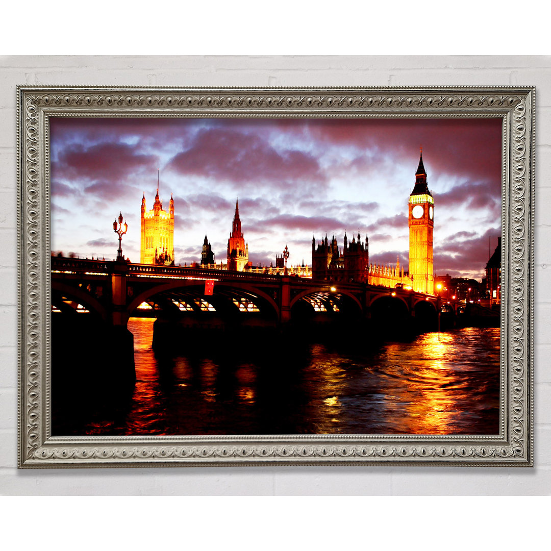 Gerahmtes Wandbild London Thames Reflections