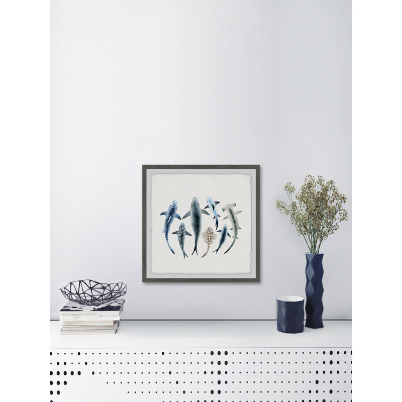 " Shark Types ", 32" H x 32" W x 1.5" D
