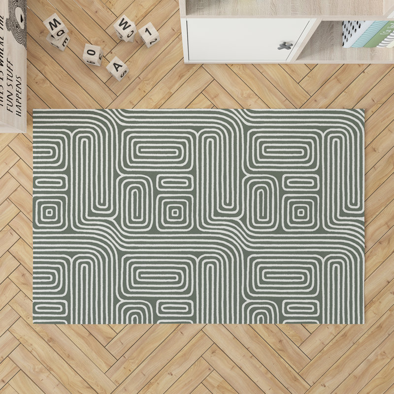 Timeless Walk Activity Mat, Chimichurri/Green, Rectangle 2' x 3'