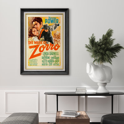 «Vintage Zorro Adventure», affiche de film, photos de la marque de Zorro, impression sur toile encadrée