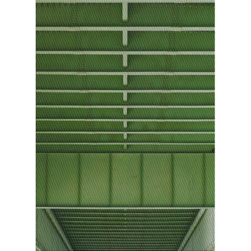 Tapis de la zone verte en laine touffeté à la main Barela
