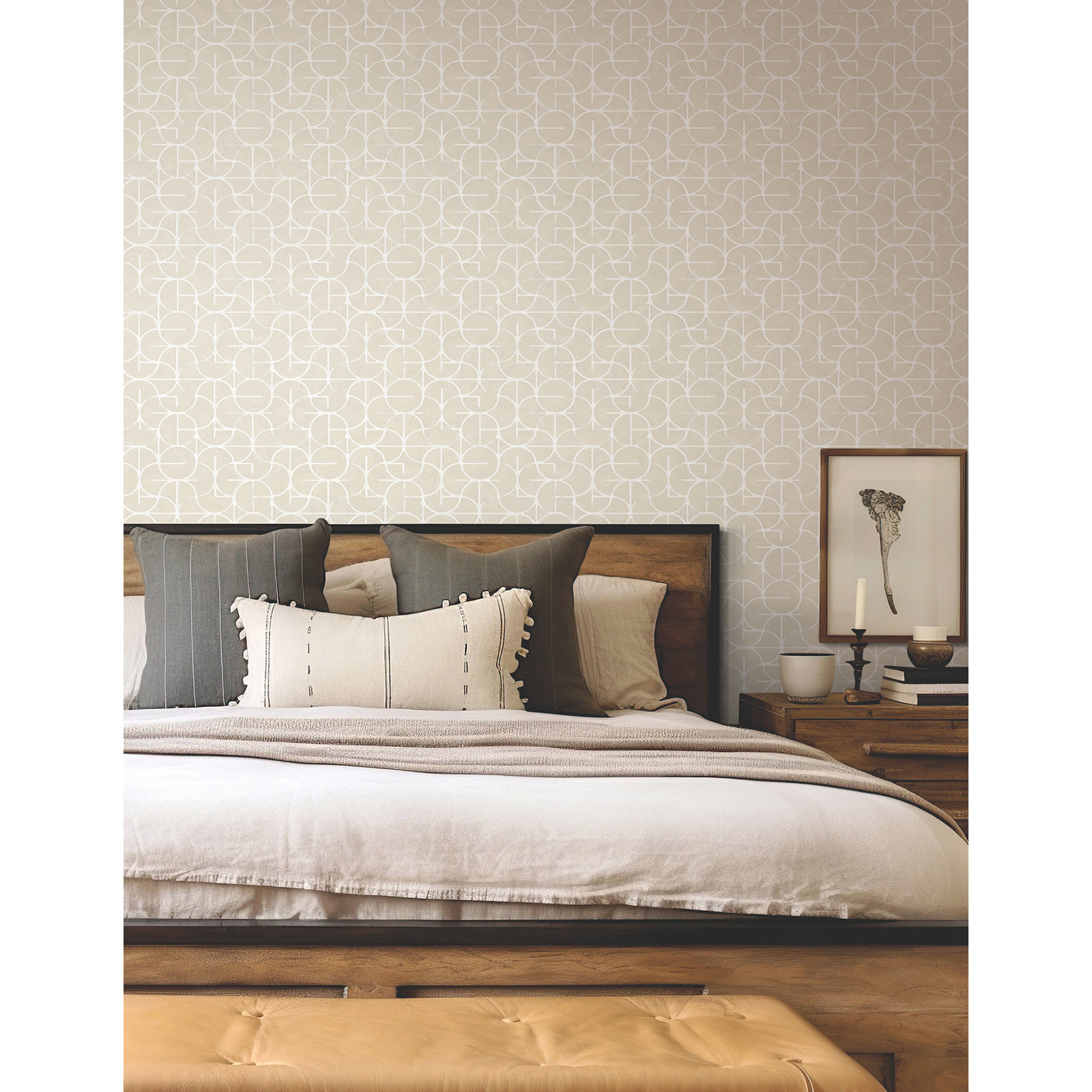 Teddy Wallpaper, Beige