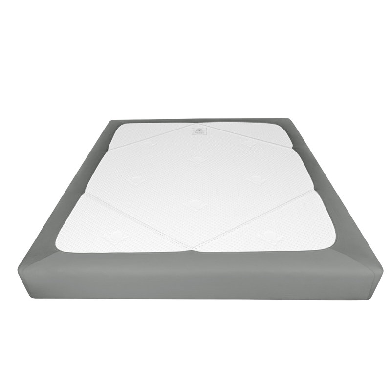 Housse de sommier extensible en tricot jersey extensible, Gris clair, Simple