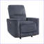 Fauteuil inclinable berçant électrique inclinable avec commande à une touche Recliners | Velours gris foncé | Cadre en bois massif-383060130