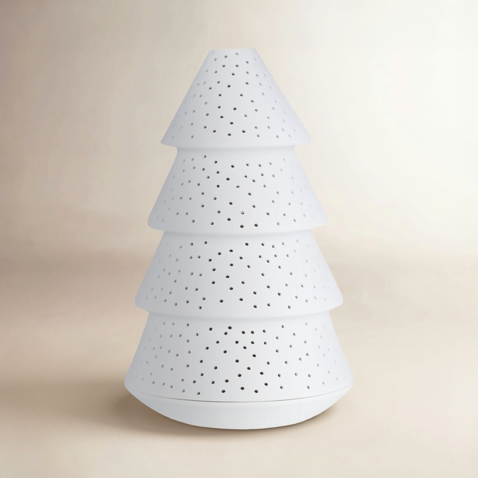 Räder Forest Porcelain Fir Tree Tealight Holder, 8.50'' H X 4.90'' W X 4.90'' D