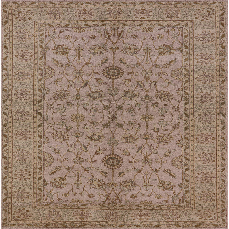 Tapis oriental brun / crème Leonhard, Carré 7 pi