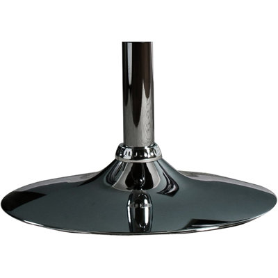Tabouret de bar contemporain pivotant en noyer avec siège noir mat, réglable en hauteur et réglable, pour le jardin, l 21 po x P 21 po, H 36 - 44 po Contemporary, Lift,, Outdoor