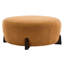 Citrouille ronde orange avec boucle et pieds en bois évasés, pour une assise supplémentaire en tant que table d'appoint fonctionnelle-561765793-561765794