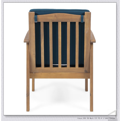 Ensemble de CHAISE CLUB CASA ACACIA pour le confort et le style extérieur avec coussins résistants aux intempéries et fabrication en bois durable