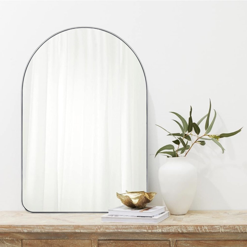 Ophira Stainless Steel Mirror, Brushed Nickel, 36" x 24"