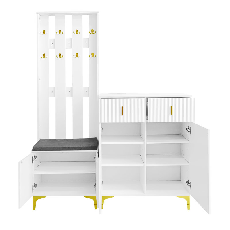 Hall Tree 60.5cm Wide, White