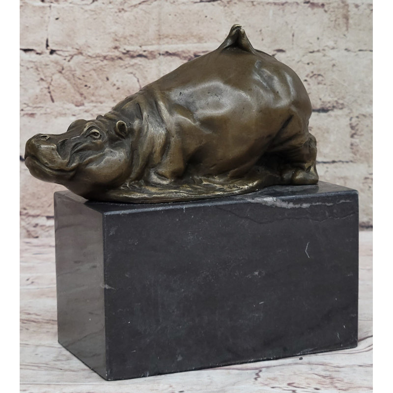 Sculpture miniature d'hippopotame hippopotame