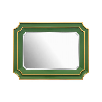Ethan Scalloped Mirror Green