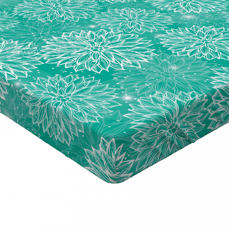 Microfiber Floral Fitted Sheet, Queen Fitted Sheet