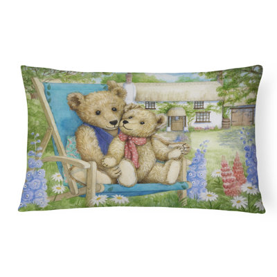  Coussin décoratif en tissu Sprintime Teddy Bears in Flowers