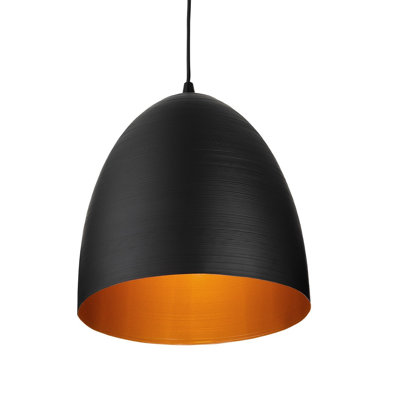 1 - Light Black Dome Pendant