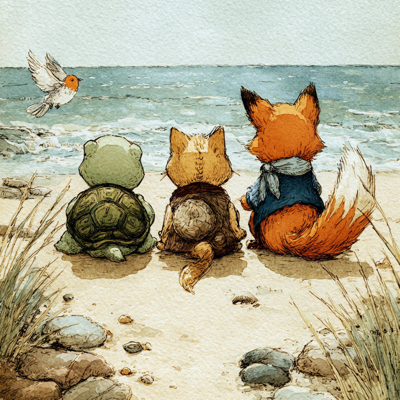 «Ocean Breeze Buddies», art mural sur toile tendue