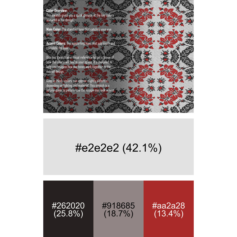 Tapis rouge/noir tissé à la machine, Rectangle 7 pi x 10 pi