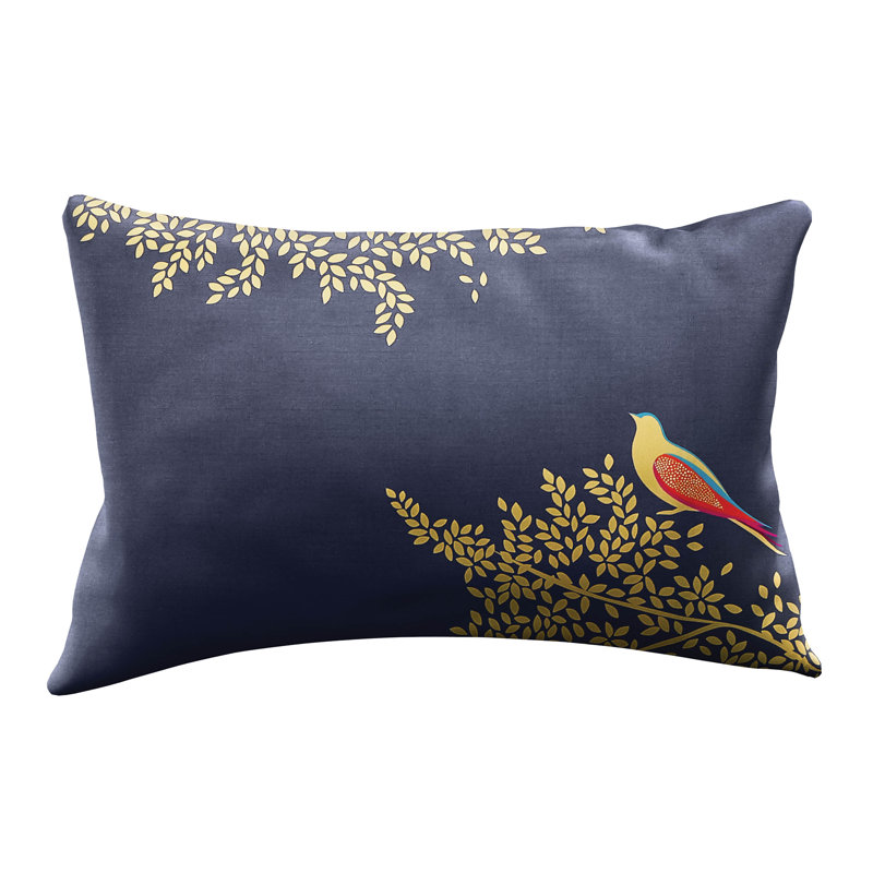 Smokey Birds 220 Thread Count Floral 100% Cotton Pillowcase