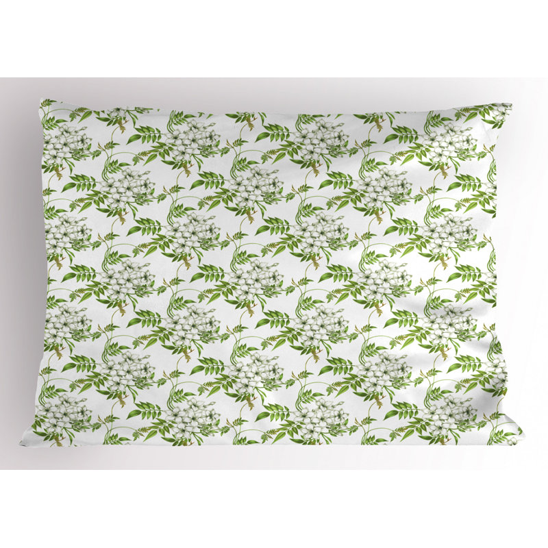 Flowers Polyester Sham, Twin