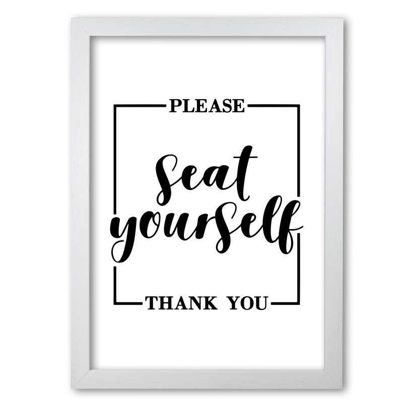 Seat Yourself - Print, 30 cm H x 21 cm W x 5 cm D, Honey Oak Frame