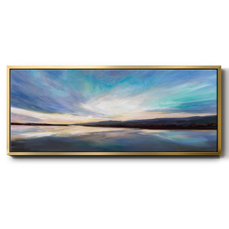 Salt Flats I- Framed Canvas, 12" H x 30" W