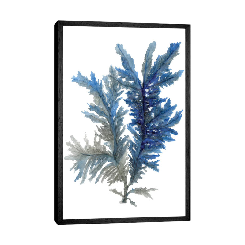 Ocean Bloom I 1 Piece Floater Frame Wall Art on Canvas, 152.4 cm H x 101.6 cm W, Black