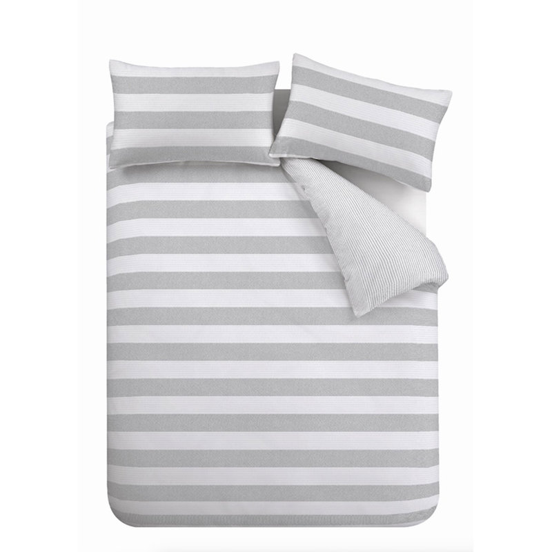 Phifer Striped Duvet Cover Set with Pillowcases, Double Duvet Cover + 2 Pillowcases