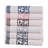 Mikira Athens Cotton Medium Weight Floral Border Greek Key Trim Bath Towel (Set of 4)-182921042