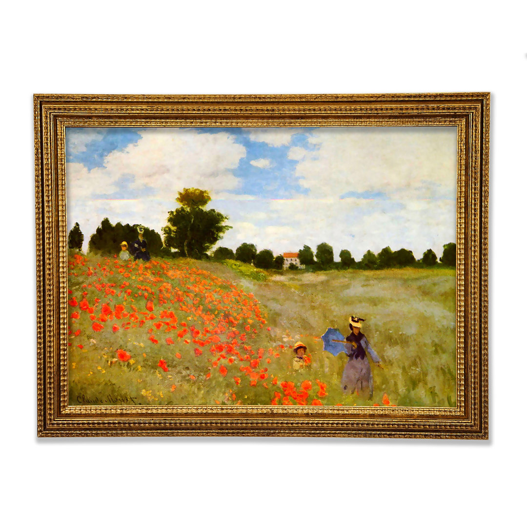 Mohnblumen von Monet - Einzelne Bilderrahmen Kunstdrucke