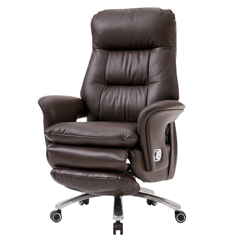 Fauteuil de direction avec repose-pieds Pelle Massage